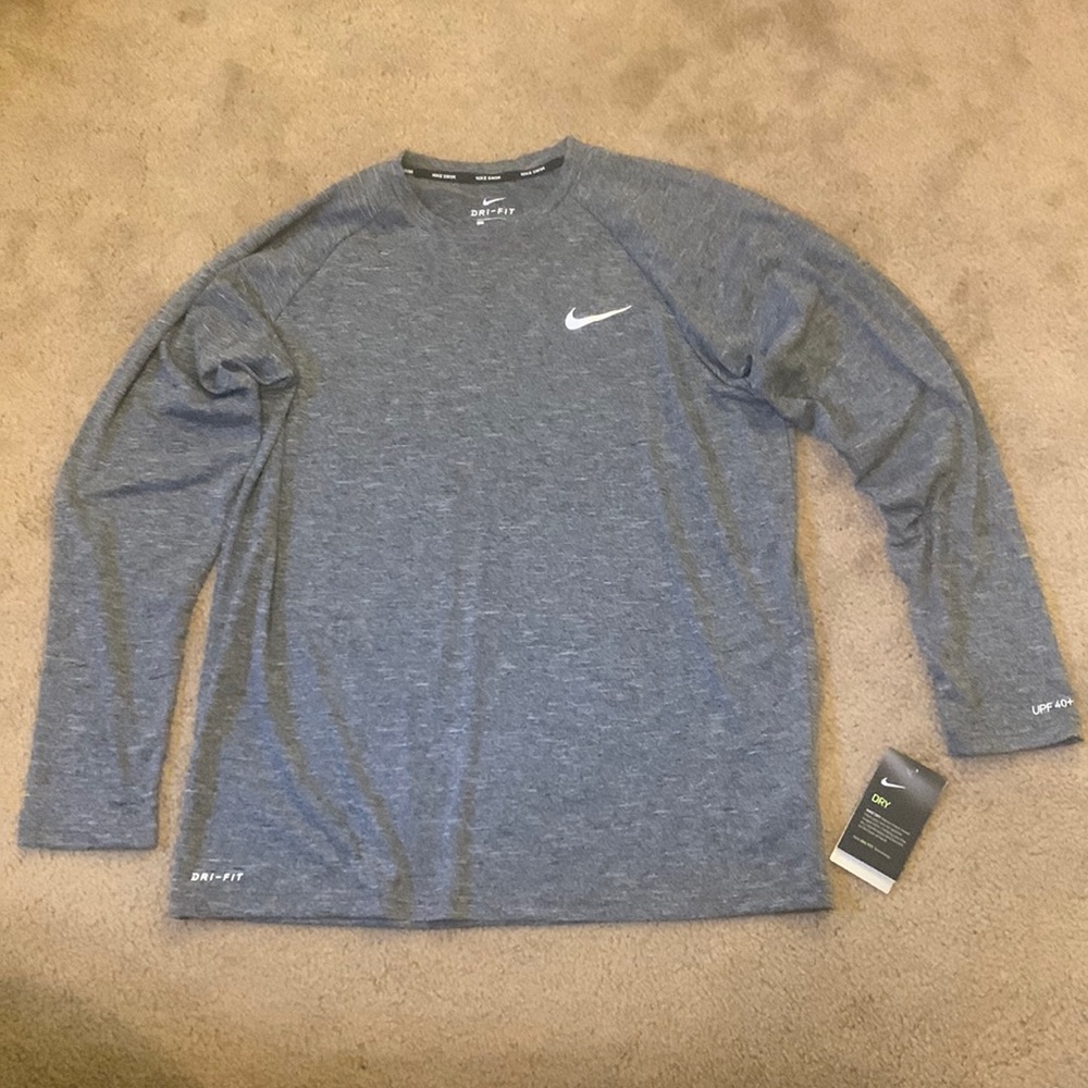 Large, Gray, Nike Long sleeve T-Shirt